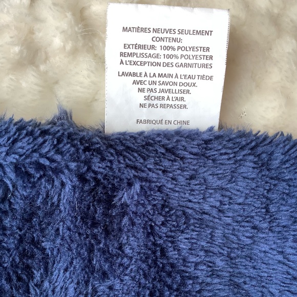 Blankets and Beyond Blue Plush Bear Lovey Security Blanket Stuffed Animal Toy - Picture 8 of 9